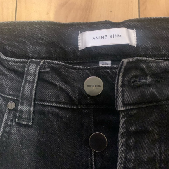 Anine Bing black Lara denim flare jeans - Picture 4 of 6